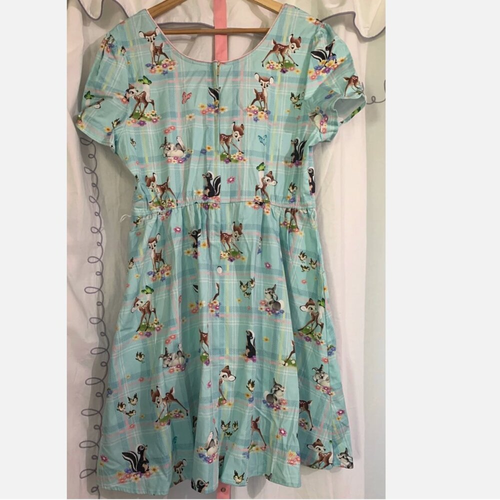 Loungefly Stitch Shoppe Disney Bambi Laci Dress No Tag XL? Thumper Birds Spring - Picture 4 of 8
